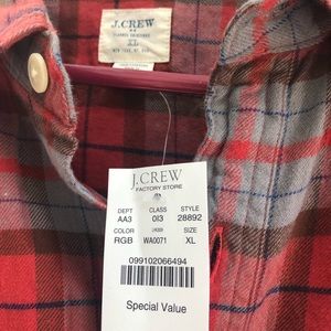Men’s XL LS J Crew flannel button up shirt.